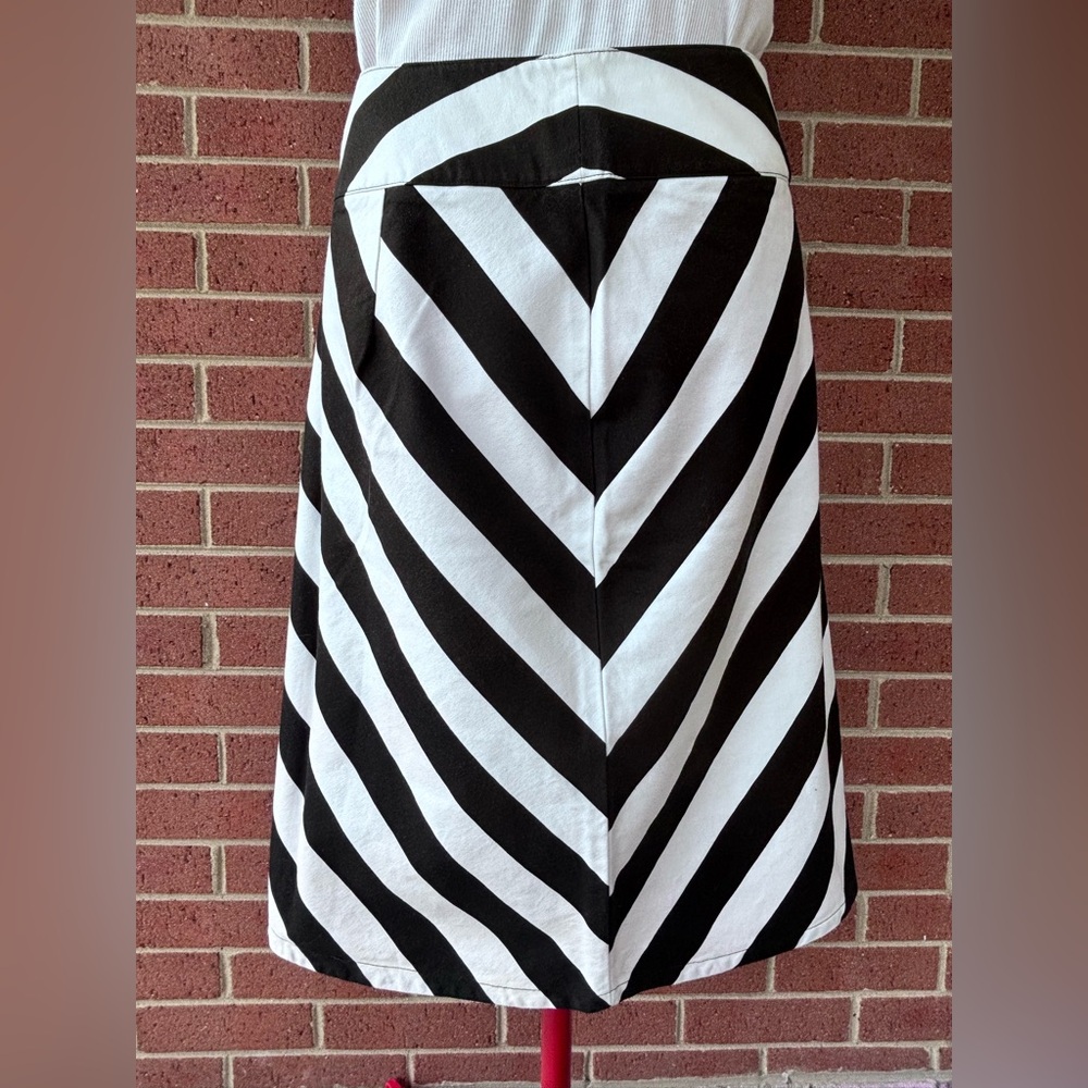 Woman’s Size 6 Black and White Chevron Skirt